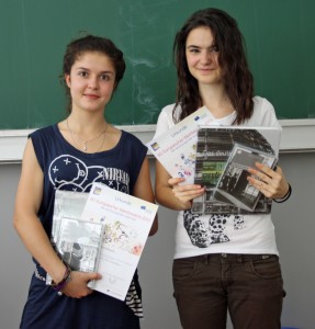 Eli und Tsvetana aus 9d  Preis errangen den Preis des dt. Bundestagspräsidenten beim 60. europ. Wettbewerb.